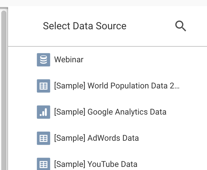 Select your data source