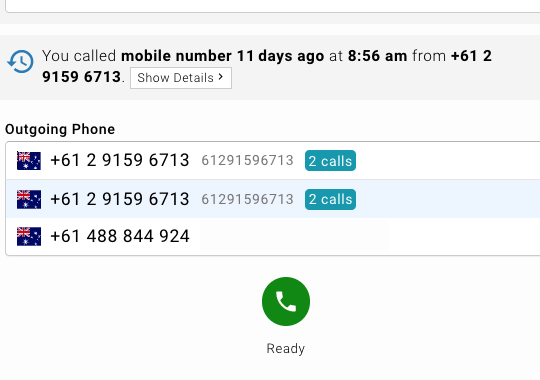 Multiple outbound phone numbers