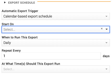 Export Schedule